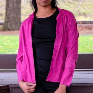 Purple button up top